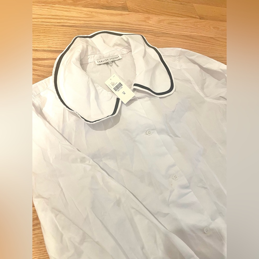 New With Tags* English Factory Collard Blouse by Anthropologie - Picture 8 of 10